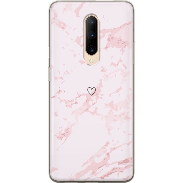 Mobilskal till OnePlus 7 Pro med Rosa Hjärta motiv