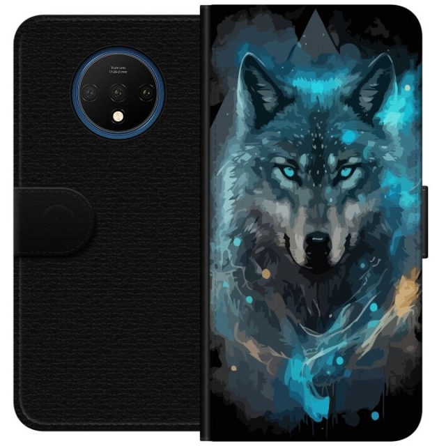 Plånboksfodral till OnePlus 7T med Varg motiv