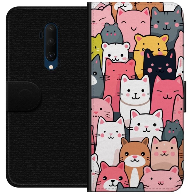 Plånboksfodral till OnePlus 7T Pro med Kattmönster motiv