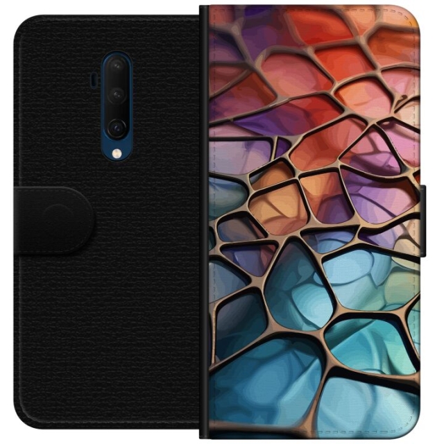 Plånboksfodral till OnePlus 7T Pro med Metalliskt mönster motiv