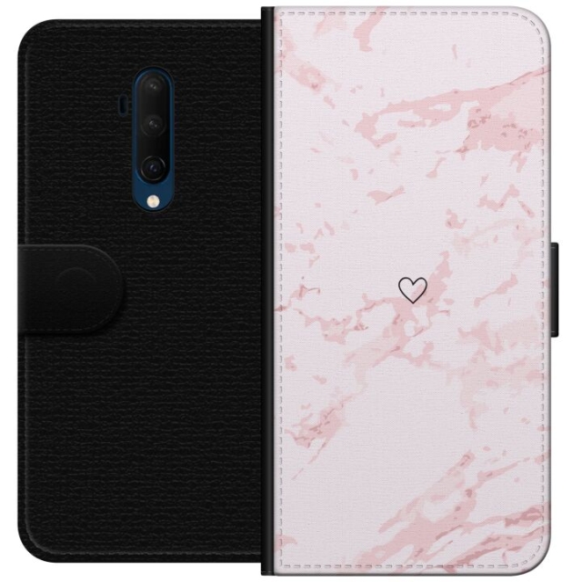 Plånboksfodral till OnePlus 7T Pro med Rosa Hjärta motiv