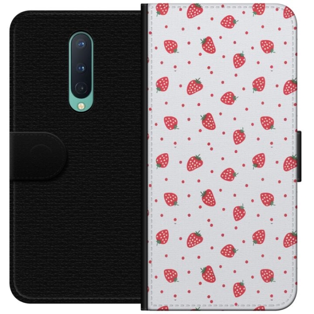 Plånboksfodral till OnePlus 8 med Jordgubbar motiv