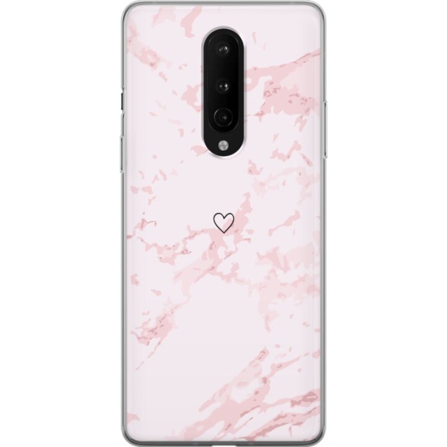 Mobilskal till OnePlus 8 med Rosa Hjärta motiv
