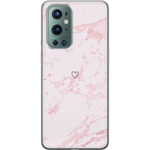 Mobilskal till OnePlus 9 Pro med Rosa Hjärta motiv