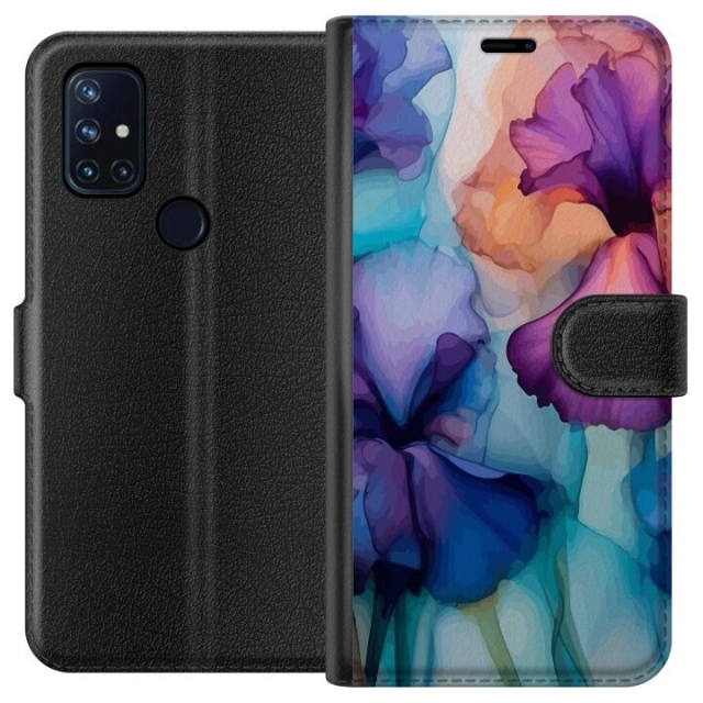 Plånboksfodral till OnePlus Nord N10 5G med Magiska blommor motiv