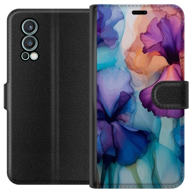 Plånboksfodral till OnePlus Nord 2 5G med Magiska blommor motiv