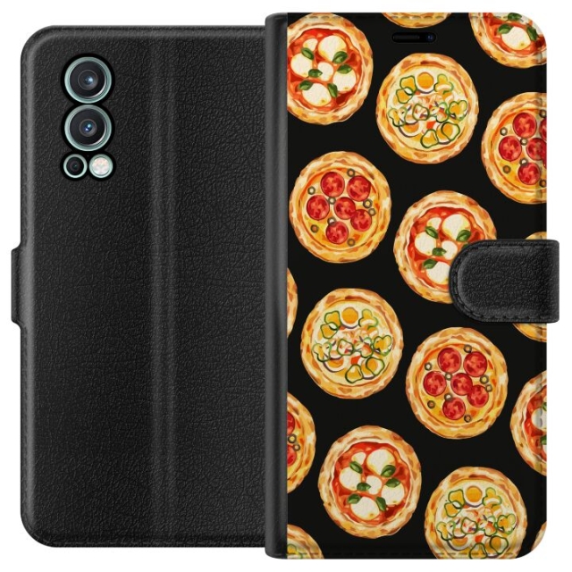 Plånboksfodral till OnePlus Nord 2 5G med Pizza motiv