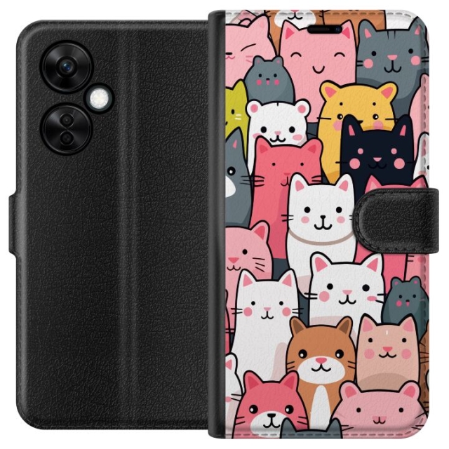 Plånboksfodral till OnePlus Nord CE 3 Lite med Kattmönster motiv