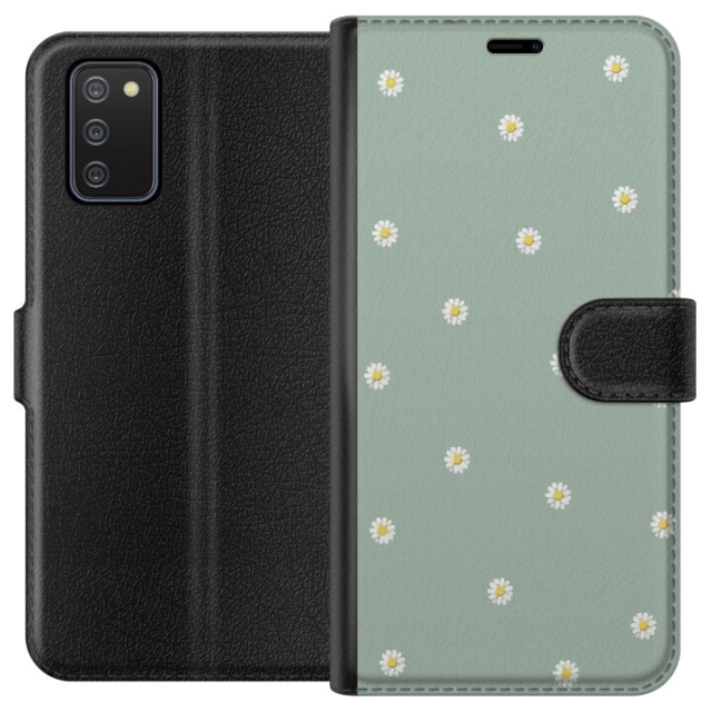 Plånboksfodral till Samsung Galaxy A02s med Prästkragar motiv