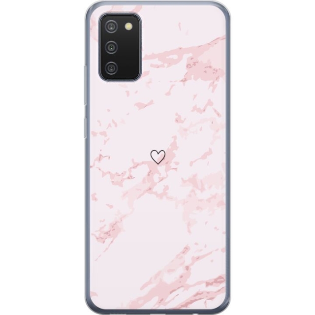 Mobilskal till Samsung Galaxy A02s med Rosa Hjärta motiv