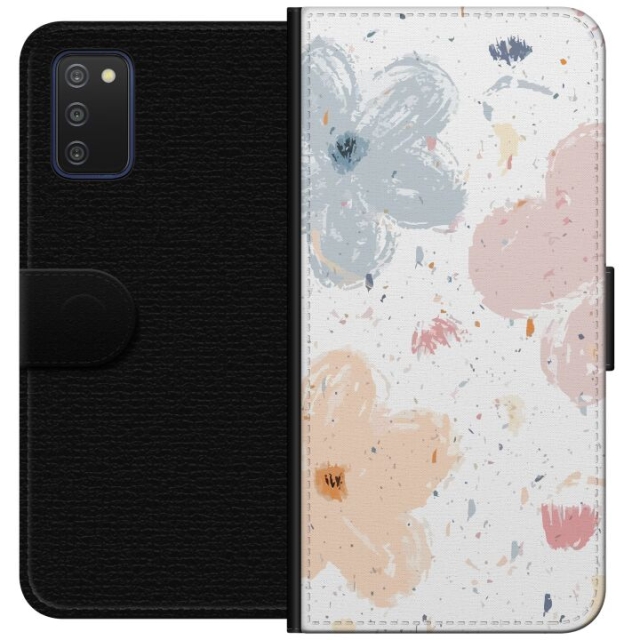 Plånboksfodral till Samsung Galaxy A03s med Blommor motiv