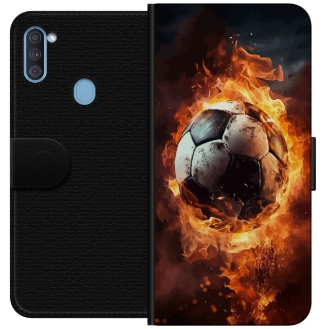 Plånboksfodral till Samsung Galaxy A11 med Fotboll motiv