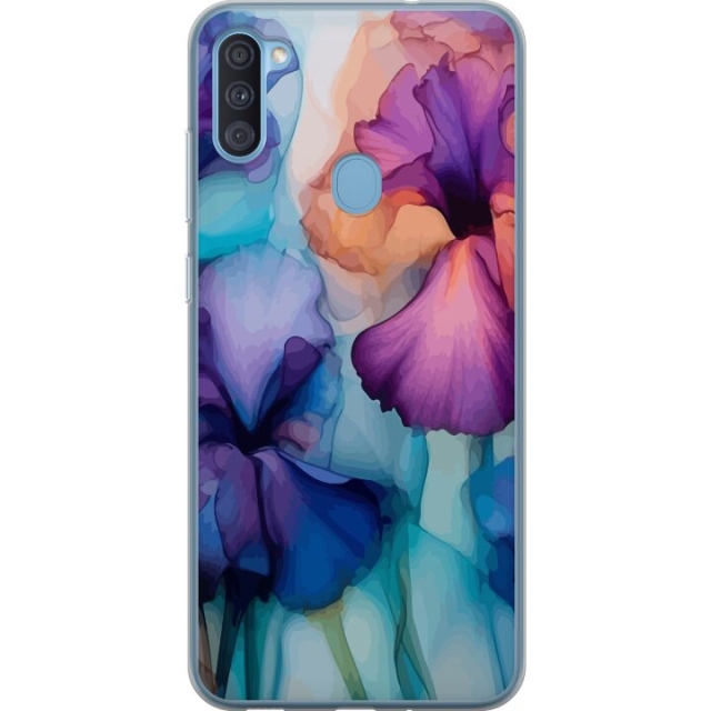 Mobilskal till Samsung Galaxy A11 med Magiska blommor motiv