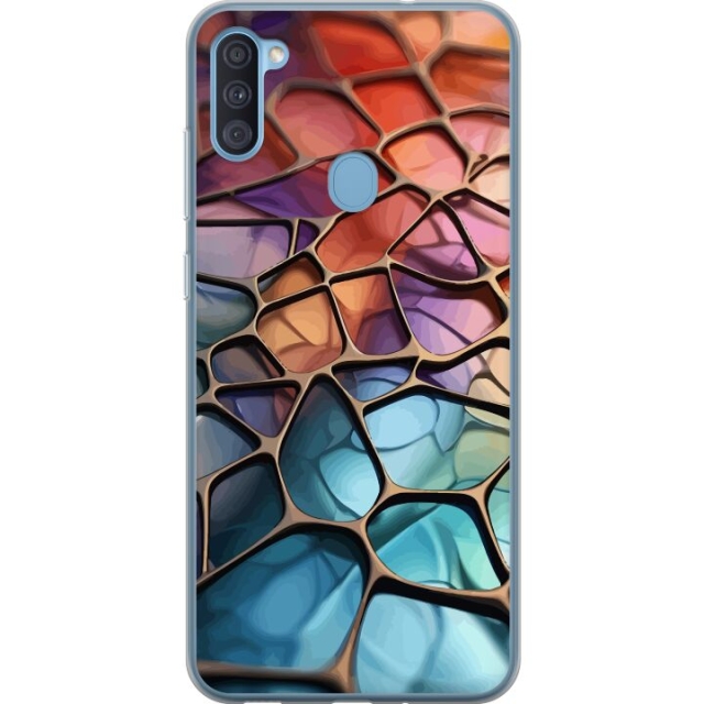 Mobilskal till Samsung Galaxy A11 med Metalliskt mönster motiv
