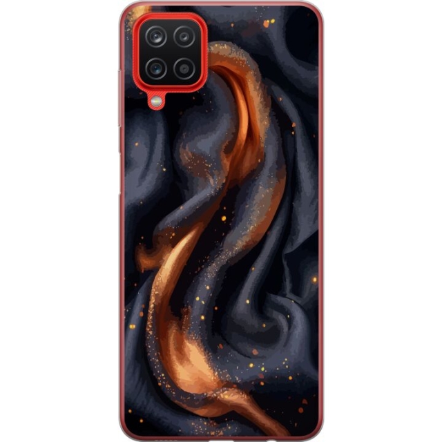 Mobilskal till Samsung Galaxy A12 med Eldigt silke motiv