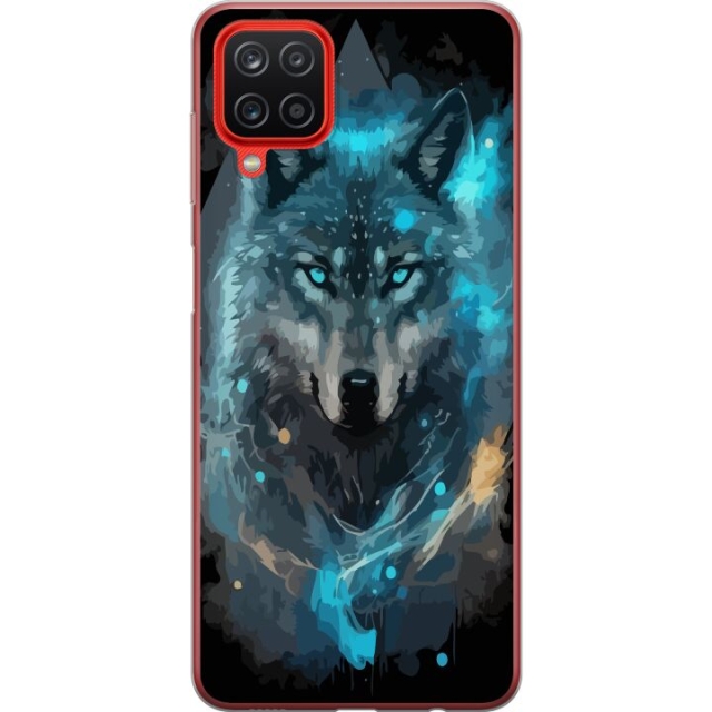 Mobilskal till Samsung Galaxy A12 med Varg motiv