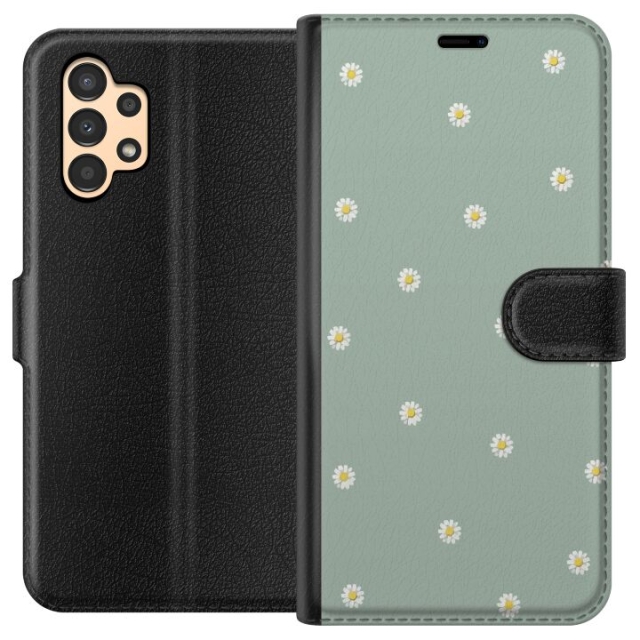 Plånboksfodral till Samsung Galaxy A13 med Prästkragar motiv