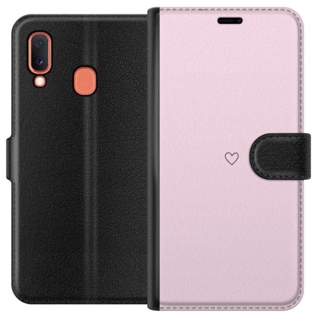 Plånboksfodral till Samsung Galaxy A20e med Hjärta motiv