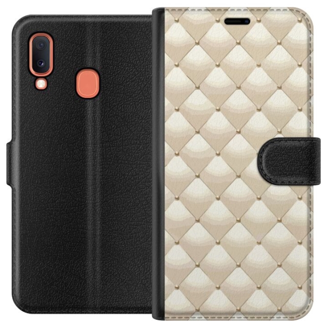 Plånboksfodral till Samsung Galaxy A20e med Guldglans motiv
