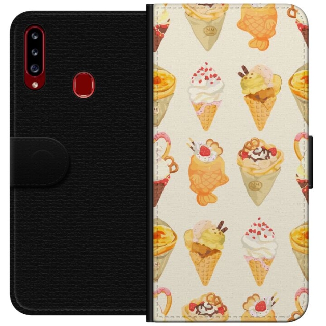 Plånboksfodral till Samsung Galaxy A20s med Glassigt motiv