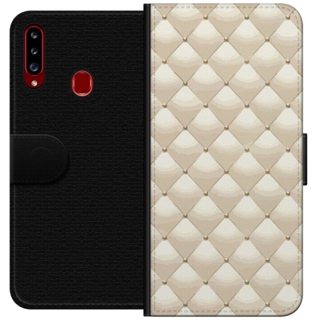 Plånboksfodral till Samsung Galaxy A20s med Guldglans motiv