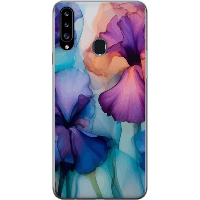 Mobilskal till Samsung Galaxy A20s med Magiska blommor motiv