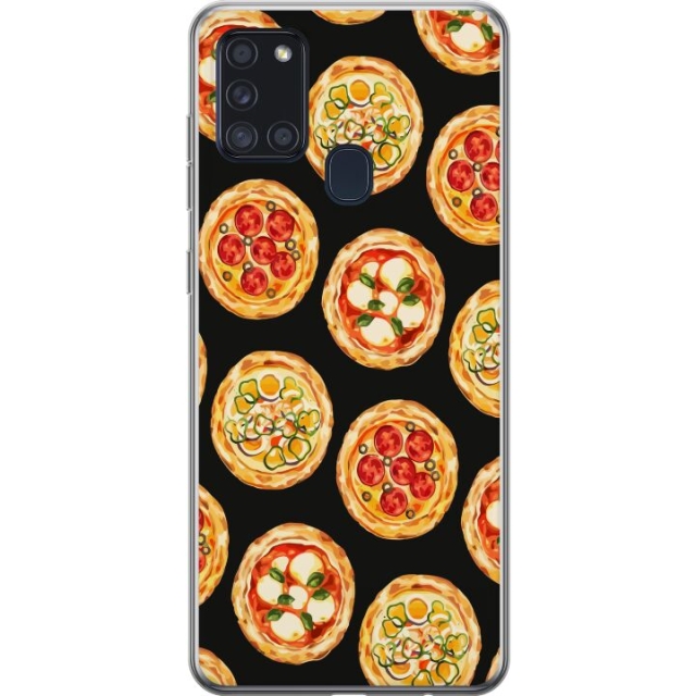 Mobilskal till Samsung Galaxy A21s med Pizza motiv