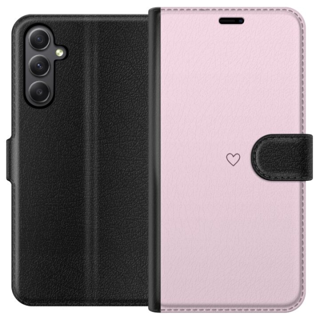 Plånboksfodral till Samsung Galaxy A24 4G med Hjärta motiv