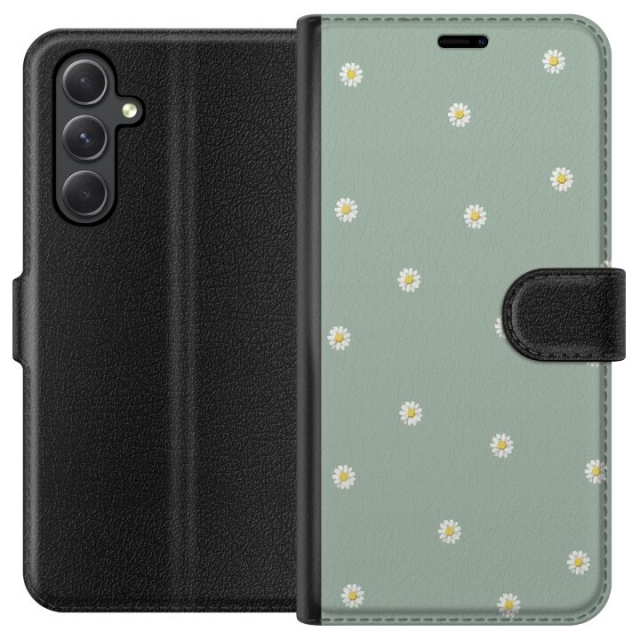 Plånboksfodral till Samsung Galaxy A25 med Prästkragar motiv