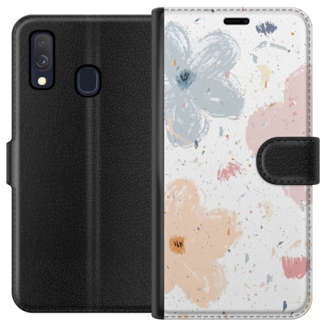 Plånboksfodral till Samsung Galaxy A40 med Blommor motiv