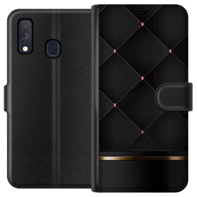 Plånboksfodral till Samsung Galaxy A40 med Lyxig linje motiv
