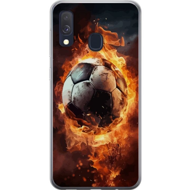 Mobilskal till Samsung Galaxy A40 med Fotboll motiv