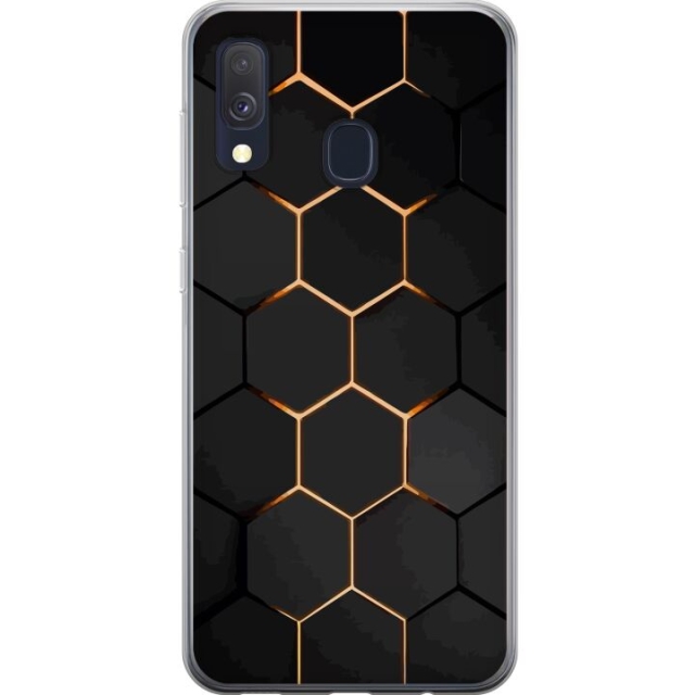 Mobilskal till Samsung Galaxy A40 med Lyxigt Mönster motiv