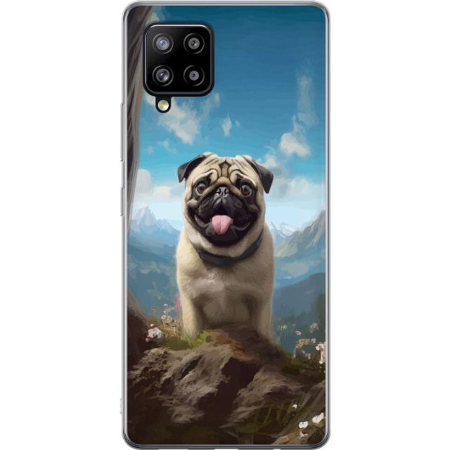 Mobilskal till Samsung Galaxy A42 5G med Glad Hund motiv