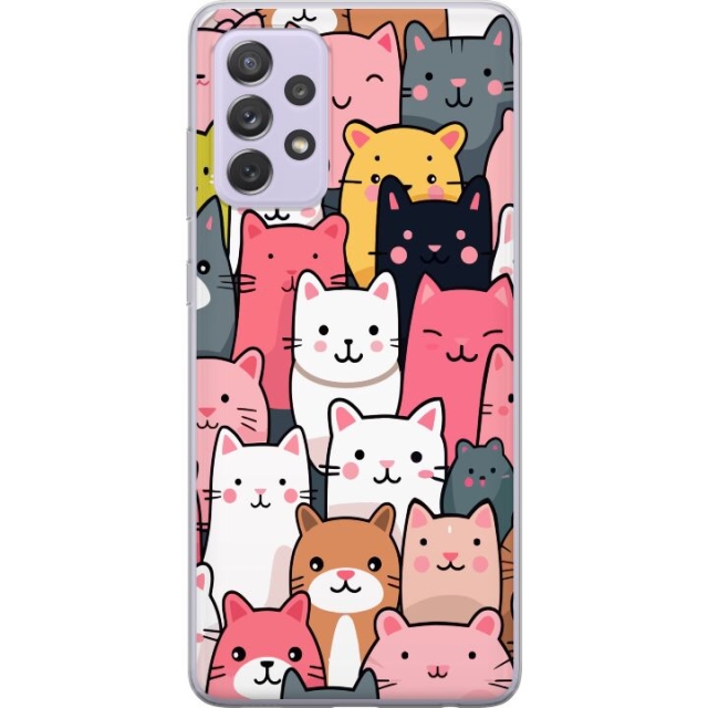Mobilskal till Samsung Galaxy A52s 5G med Kattmönster motiv