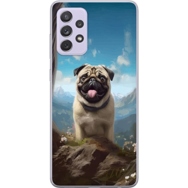 Mobilskal till Samsung Galaxy A52s 5G med Glad Hund motiv