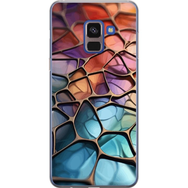 Mobilskal till Samsung Galaxy A8 (2018) med Metalliskt mönster motiv