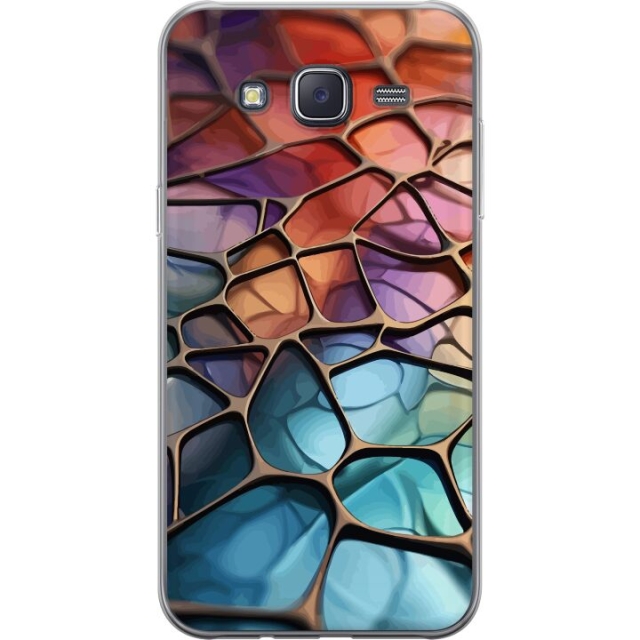 Mobilskal till Samsung Galaxy J5 med Metalliskt mönster motiv