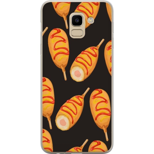 Mobilskal till Samsung Galaxy J6 med Kycklingklubba motiv
