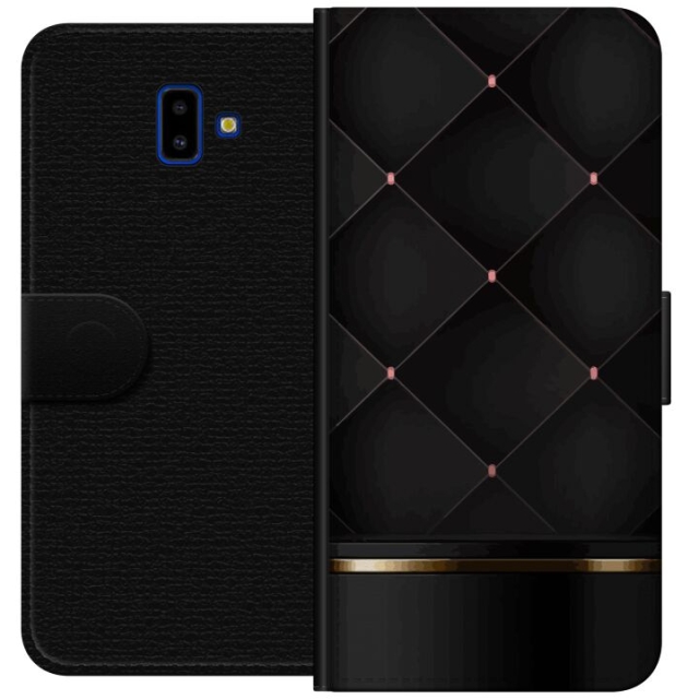 Plånboksfodral till Samsung Galaxy J6+ med Lyxig linje motiv