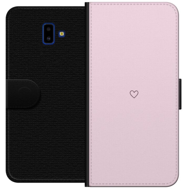 Plånboksfodral till Samsung Galaxy J6+ med Hjärta motiv