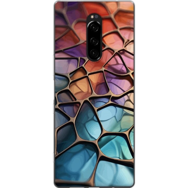 Mobilskal till Sony Xperia 1 med Metalliskt mönster motiv