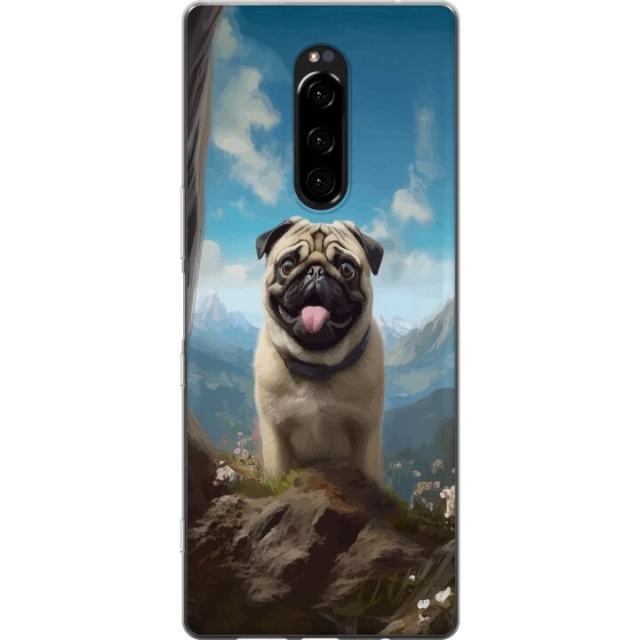 Mobilskal till Sony Xperia 1 med Glad Hund motiv