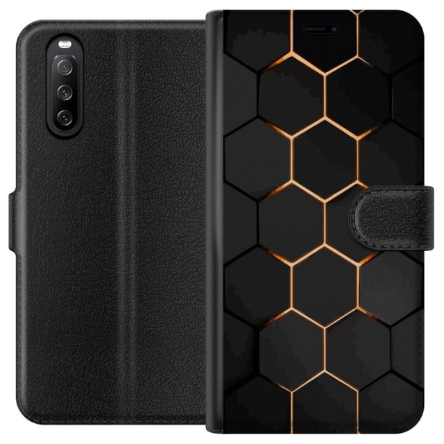 Plånboksfodral till Sony Xperia 10 III med Lyxigt Mönster motiv