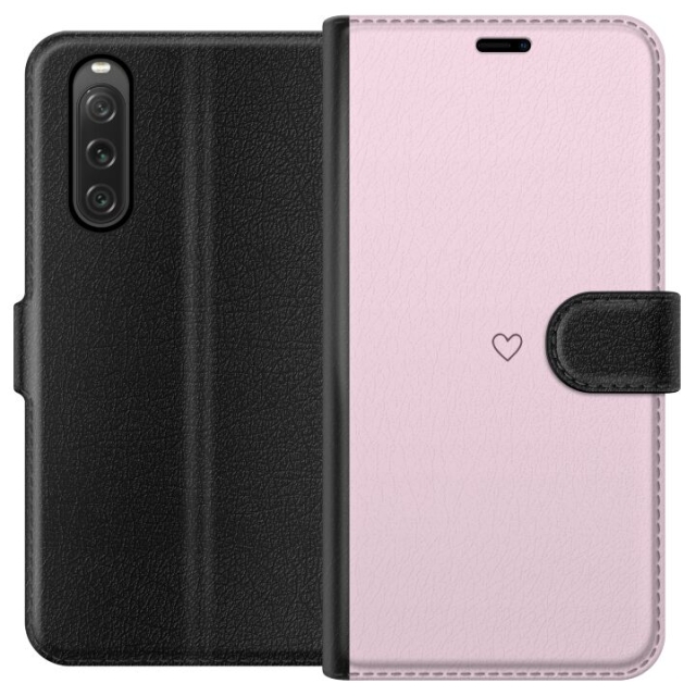 Plånboksfodral till Sony Xperia 10 V med Hjärta motiv