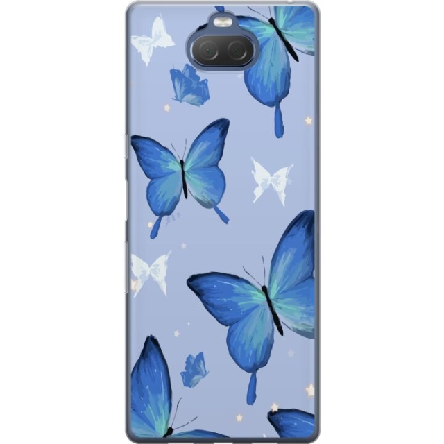 Mobilskal till Sony Xperia 10 Plus med Blå fjärillar motiv