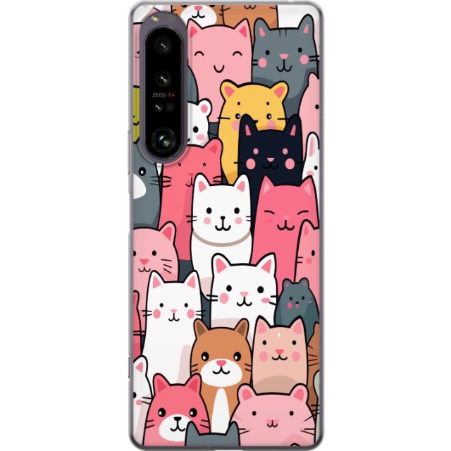 Mobilskal till Sony Xperia 1 IV med Kattmönster motiv