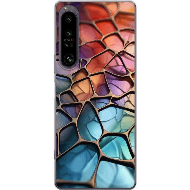 Mobilskal till Sony Xperia 1 IV med Metalliskt mönster motiv