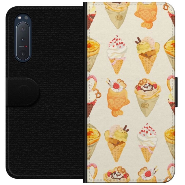 Plånboksfodral till Sony Xperia 5 II med Glassigt motiv