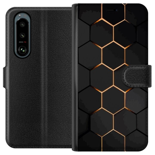 Plånboksfodral till Sony Xperia 5 III med Lyxigt Mönster motiv